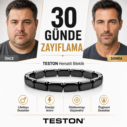 TESTON® Hematit Erkek Bilekliği