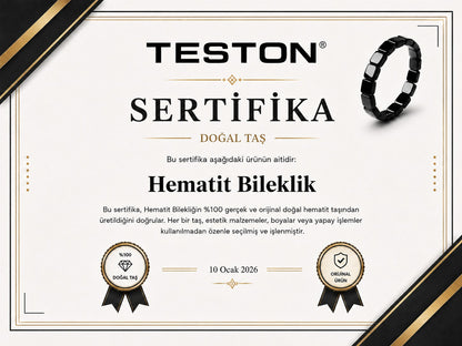 TESTON® Hematit Erkek Bilekliği