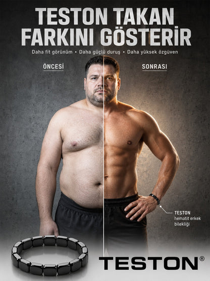 TESTON® Hematit Erkek Bilekliği